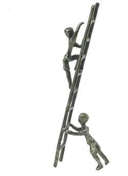 Ladder metalfigur - 25 cm.