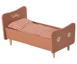 Maileg - Wooden bed - Rose to Teddy Mom - 13 cm.