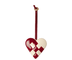 Maileg - Flettet hjerte - Rød - Ornament
