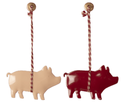 Maileg - Metal ornament - Pig - Choose between 2 colors -