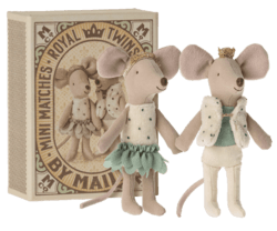 Maileg- Royal twins mice, little sister and brother in box - DELAY- New expected delivery date 15 / 8-2022