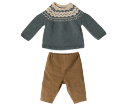 Maileg - Trousers and knit sweater, Size 5