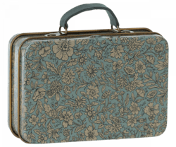 Maileg - Lille kuffert, Blossom - Blå -