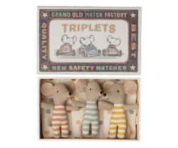 Maileg - Triplets - Baby mouse in matchbox