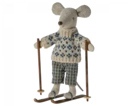 Maileg -Winter mouse with ski set, Dad - Expected delivery 15/11/23
