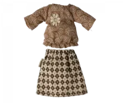 Maileg - Bluse og nederdel til bedstemor mus