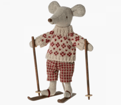 Maileg - Winter mouse with skis, Mom - BOOKED FOR J.H.