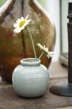 Ib Laursen - Vase mini Yrsa m/riller krakeleret glasur