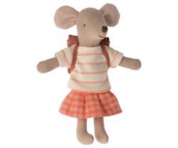 Maileg - Bicycle mouse big sister - Coral