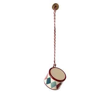 Maileg - Metal ornament, Drum, Small - Classic Red - Pre-order - Expected delivery by: 01/10/24