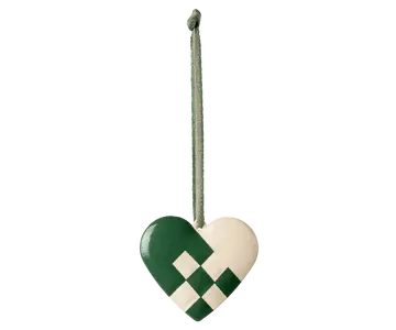 Maileg - Metal Hanger, Heart, Small - Dark Green- Pre-order - Expected delivery by: 01/10/24