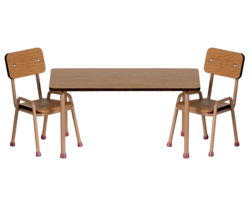 Maileg - Table and chairs, mouse - Dark powder