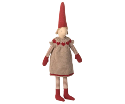 Maileg - Pixy, Size 2 - Girl - Knitted dress - 2025 - Pre-order - Expected in stock from 20/10-25