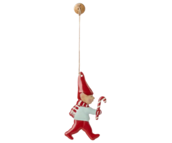 Maileg - Metal ornament, Pixy - Candy cane - 2025 - Pre-order - Expected in stock from 5/10-25
