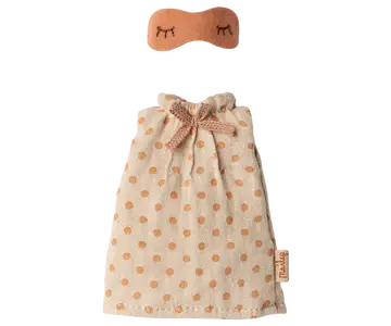 Maileg - Nightgown, Mother Mouse - Light Grey - 2025 - Pre-order - expected in stock from 15/08/25