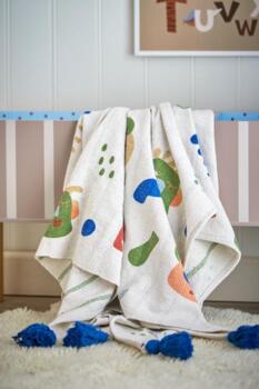 Bloomingville - Sylvie Plaid, Multifarvet, Genanvendt Bomuld