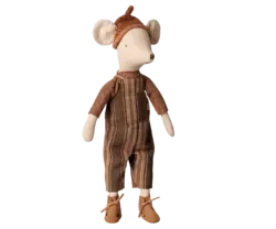 Maileg - Mouse, Medium - Overalls and sweater - 2026 - Pre-order - Expected in stock 7/11-2026