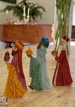 Tall Hat Tales - The Three Wise Men paper cut