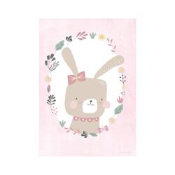 Plakat vendbar - Rabbit pink
