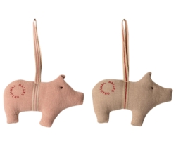Maileg - Ornament grise 2 ass. - Pig ornament