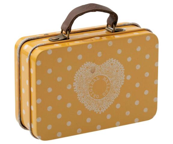 Maileg - Suitcase metal - Yellow dots