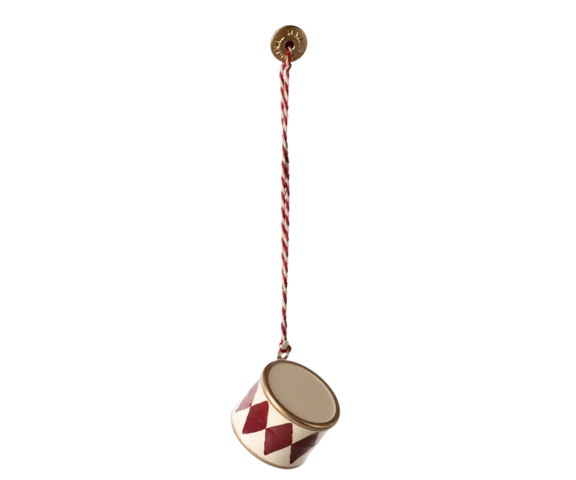 Maileg - METAL ORNAMENT, SMALL DRUM - RED