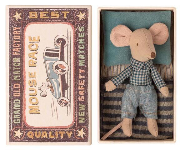 Maileg - Little brother mouse in matchbox