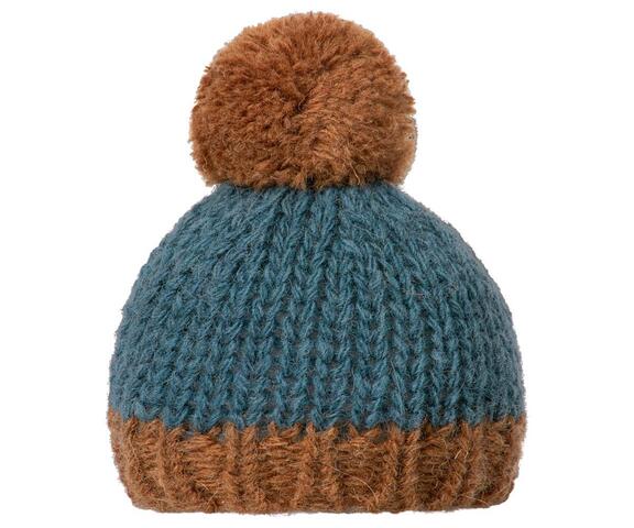 Maileg - Best Friends - Knitted hat - Petrol/Brown