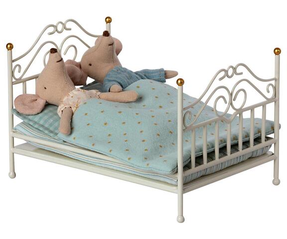 Maileg - VINTAGE BED, MICRO - OFF WHITE