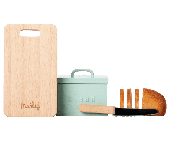 Maileg - Miniature brødboks m. skærebræt og kniv