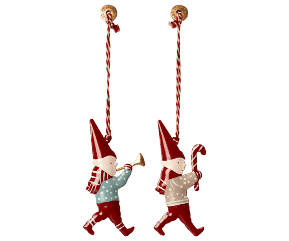 Maileg - Metal Ornaments, Pixy - Set of 2 pcs.