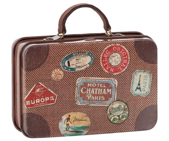 Maileg - Metal suitcase - Travel - Brown