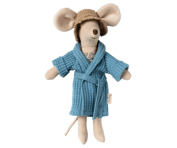 Maileg - Bathrobe for mice in Dusty Blue or Coral. - Select variant