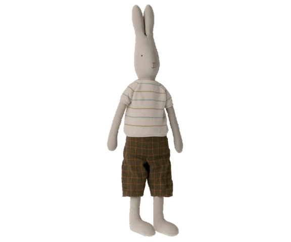 Maileg - Kanin størrelse 5 med bukser og striktrøje - 75 cm.