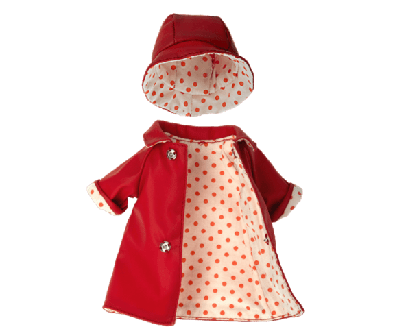 Maileg - Rain jacket with hat for Teddy's mother