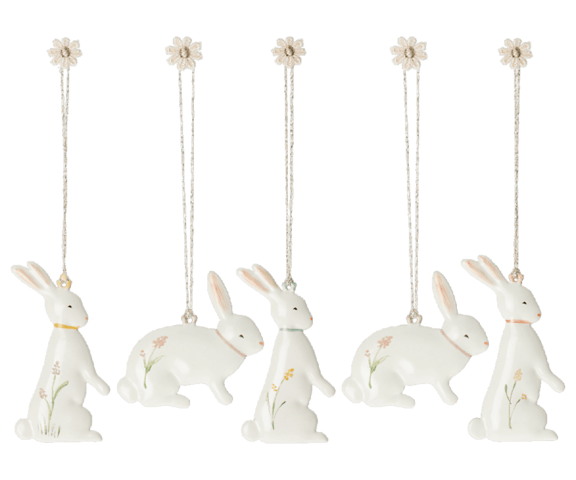 Maileg - Easter Bunny suspension, 5 pcs.