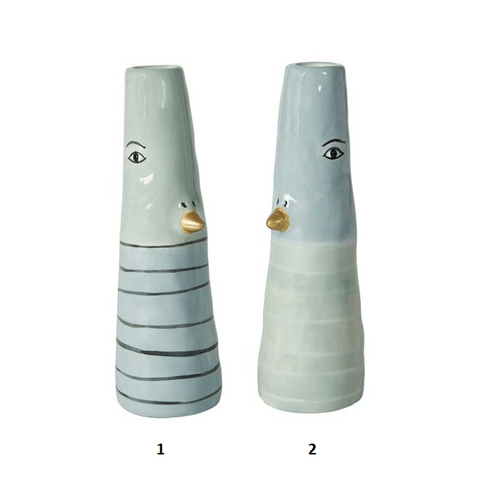 Speedtsberg - Ceramic vase with face - Green/blue - 2. - Select variant