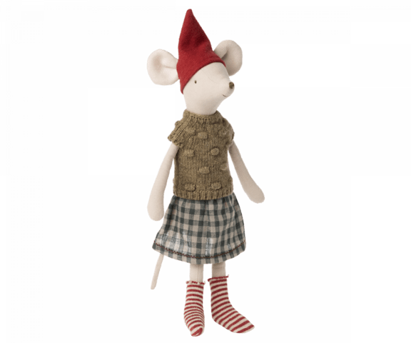 Maileg - Christmas Mouse, Medium - Girl - Pre-order - Expected in stock from 1. Nov. 22