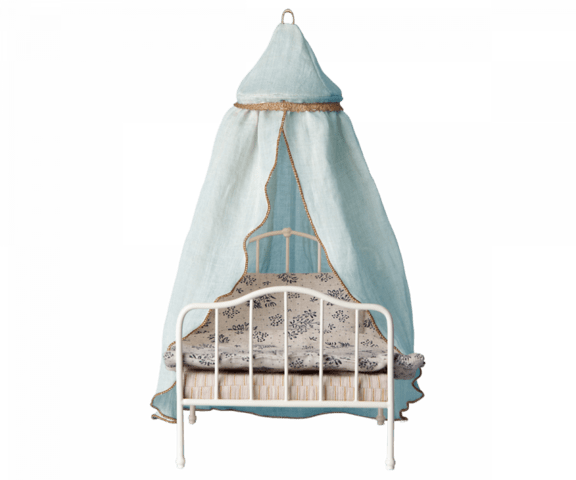 Maileg - Miniature bed canopy - Blue - Pre-order - Expected in stock from 15. Nov. 22