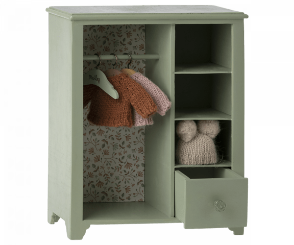 Maileg - Wardrobe, Large - Mint - Expected in stock from 15. Nov. 22