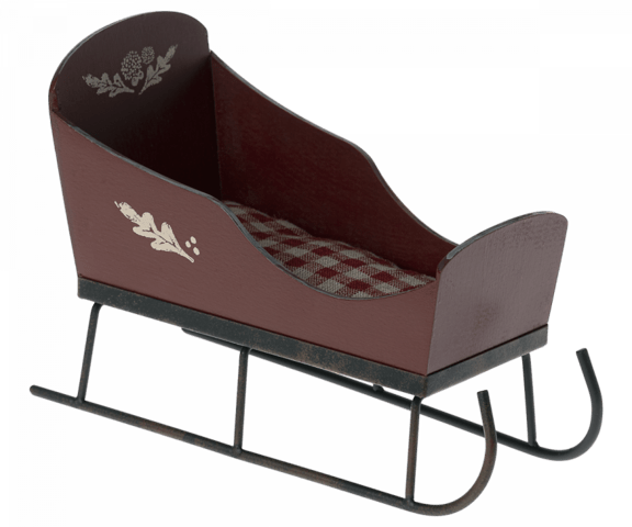 Maileg - Sleigh, Mini - Red - Pre-order - Expected in stock from 15. Sept. 22