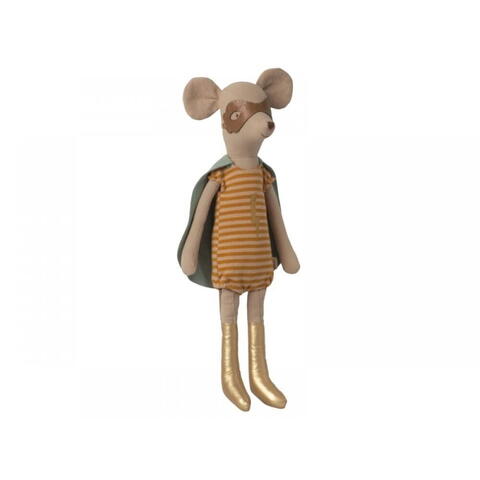 Maileg Superhero mouse, medium girl 31 cm.