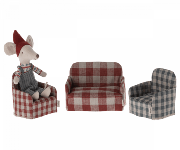 Maileg - Chair, Mouse - Red