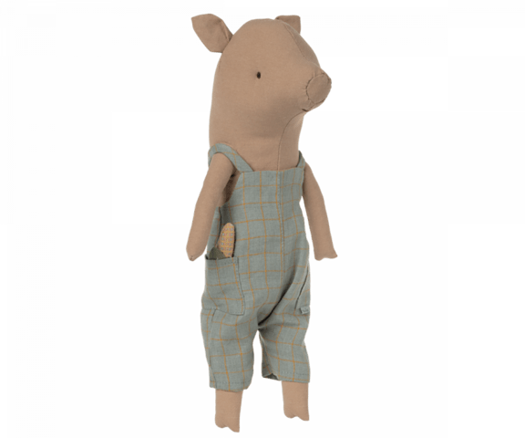 Maileg - Pig w/overall - Pre-order - Expected in stock from 15/6-2023