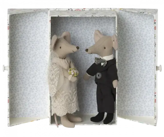 Maileg - Bridal couple in box, Mus
