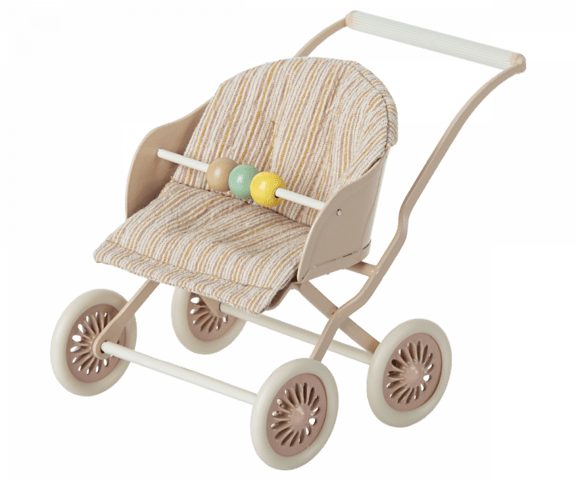 Maileg - Stroller - Baby mouse - Pink