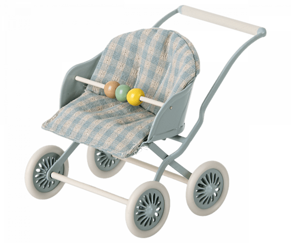 Maileg - Stroller - Baby mouse - Mint