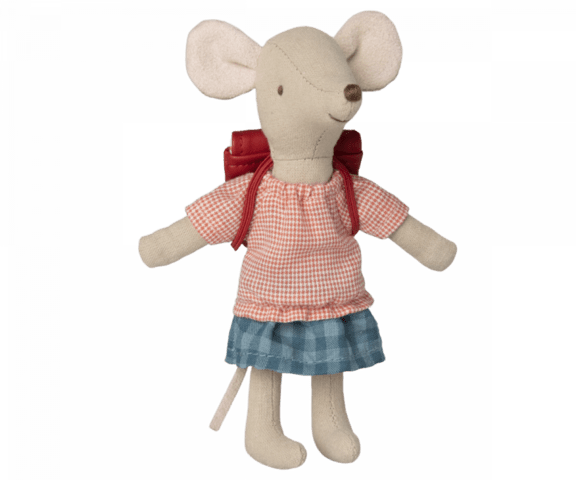 Maileg - Clothes and bag, for big sister mouse - Red