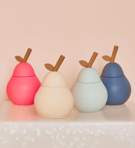 OYOY - Pear Cup - Drinking cup with straw - Choose ml. 4 colors