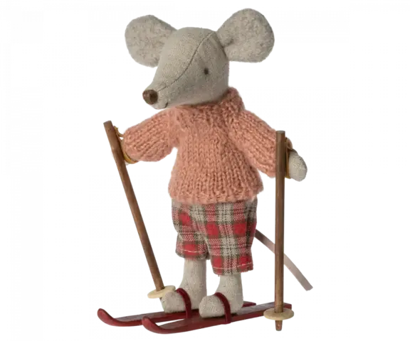 Maileg - Winter mouse with ski set, Big sister